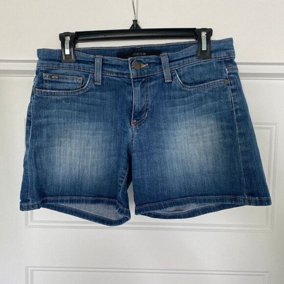 Joe's Jeans Denim Shorts Women 27 Blue Low Rise Cotton Allison Rolled Hem Shorts - Picture 2 of 8